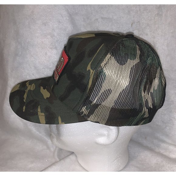 Vintage Challenger Cap PATCH Dean Saf T Bilt Tires Mesh Snapback CAMOUFLAGE USA - Picture 3 of 8
